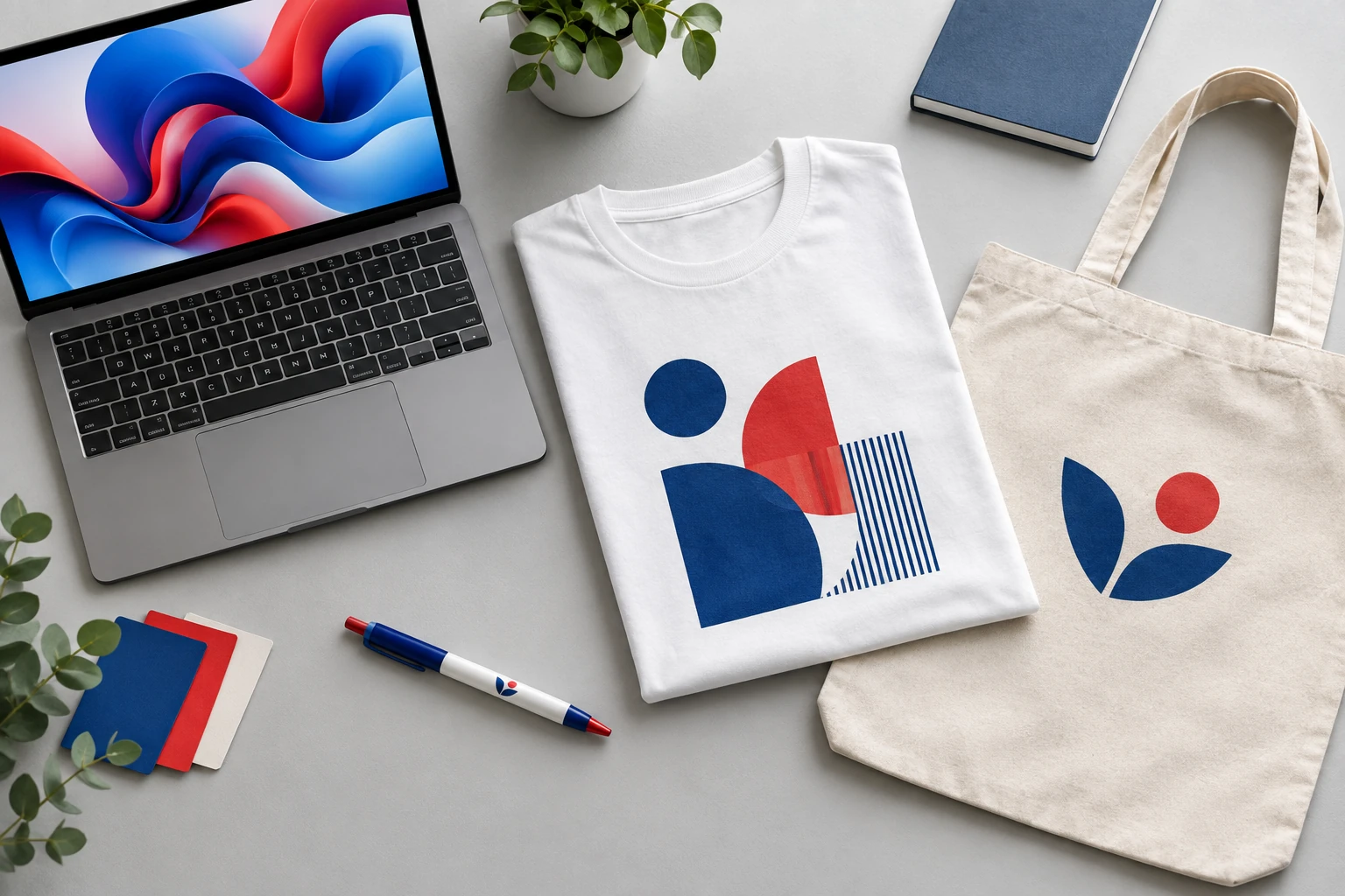 KI Bilder erstellen für Werbeartikel, vom Prompt zum fertigen Druck auf T-Shirts und Shopper